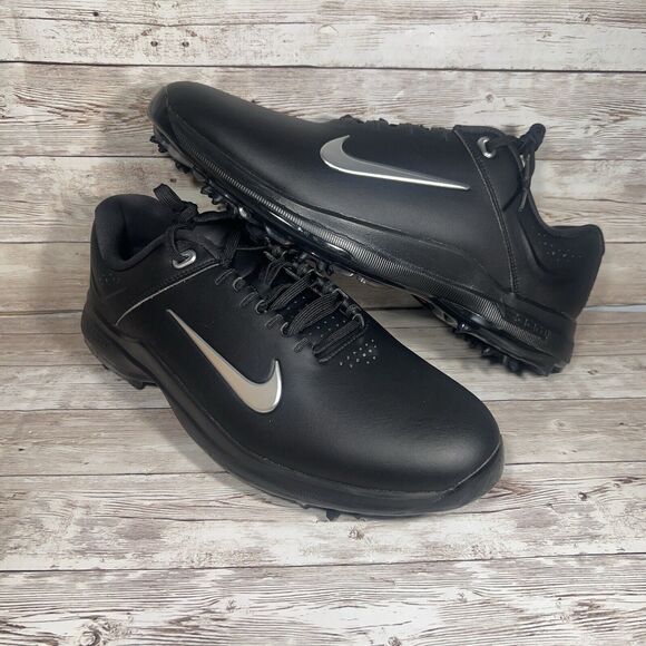 Nike Air Zoom TW20 Wide Tiger Woods Triple Black CI4509 001 Golf Shoes Size 10.5 - Picture 1 of 7
